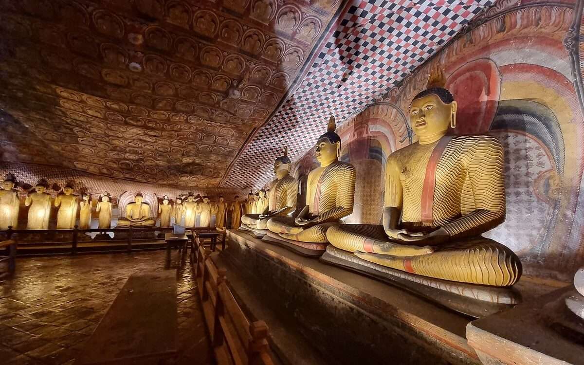 Dambulla Royal Cave Temple and Golden edited