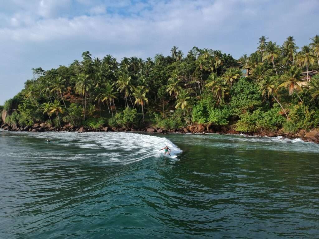 surfing in mirissa